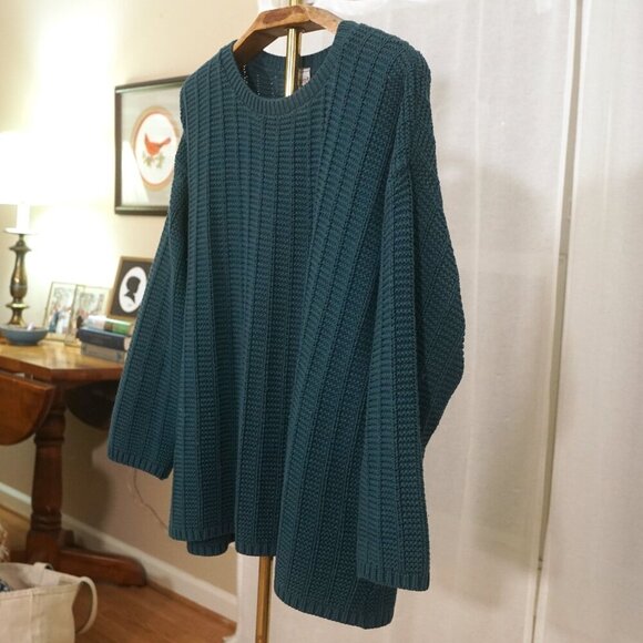 Vintage 90s Bobbi Brooks Teal Green Knit Sweater - Picture 4 of 5